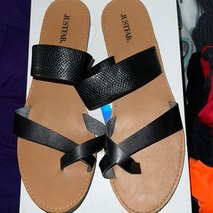 Black and brown Sandals